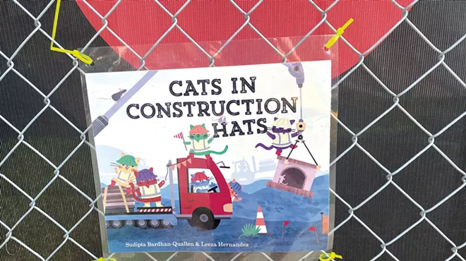 Image: Burlington Library Turns Chain-Link Fence Into Story Stroll