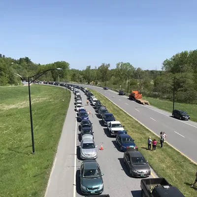 Image: Burlington Street Becomes Food Distribution Site