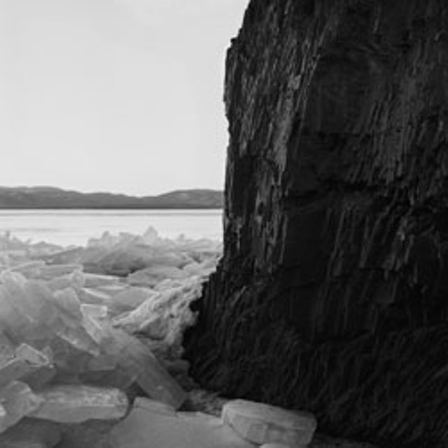 “Cliff and Ice, study 1, Lake Champlain, VT” by Gary Hall