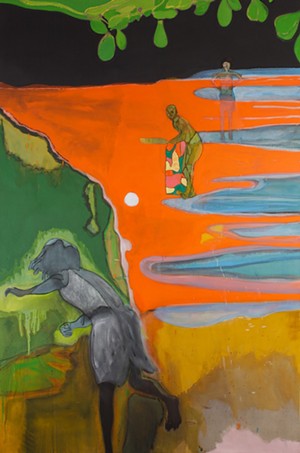 COURTESY OF MONTREAL MUSEUM OF FINE ARTS - "Cricket Painting (Paragrand)" by Peter Doig
