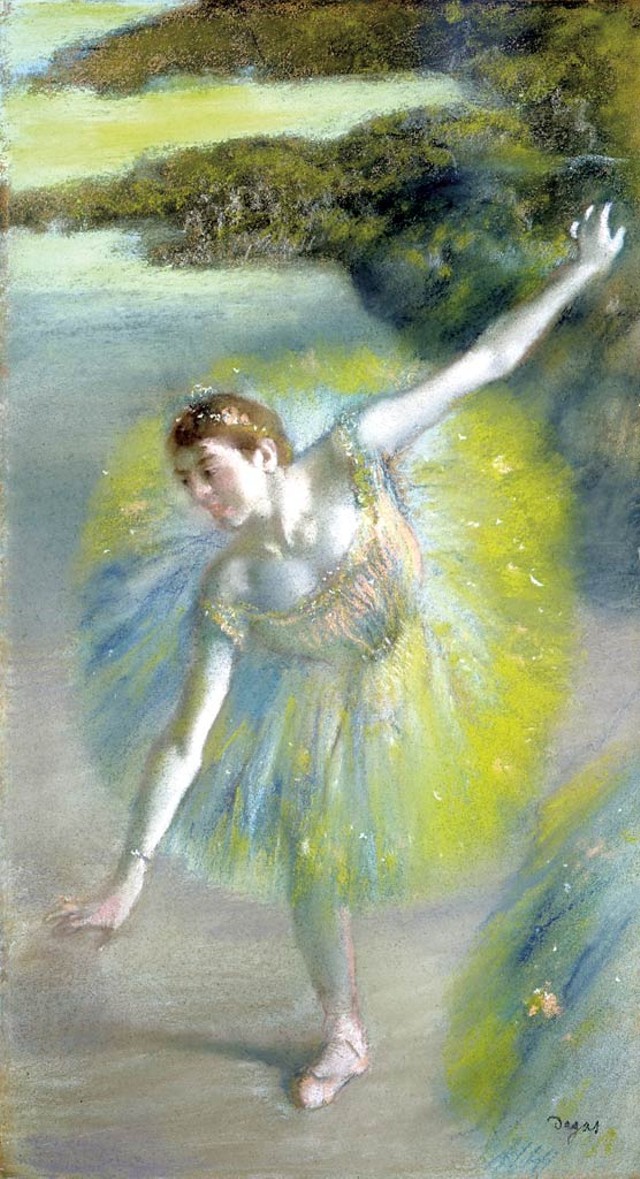 "Dancer in Green" by Edgar Degas