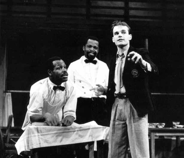 Danny Glover, Zakes Mokae and Zeljko Ivanek in the 1982 production of "Master Harold"... and the boys