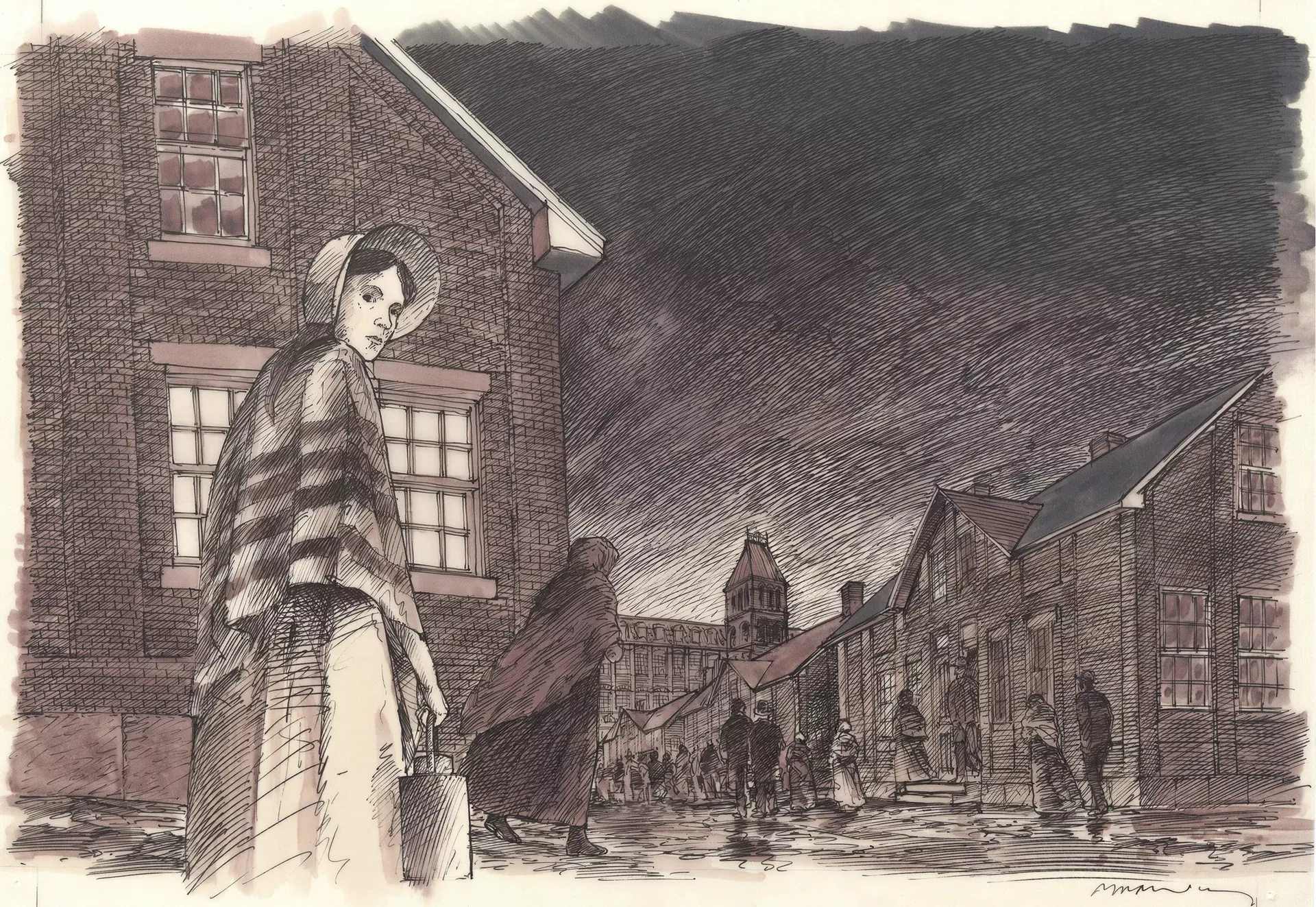 "Bustling City" illustration by David Macaulay