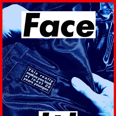 "Face It (Blue)" by Barbara Kruger