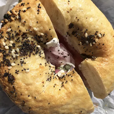 Image: Dining on a Dime: Sweet Simone's Bagel & Lox Sandwich