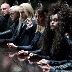 DOOM AT THE TABLE Death Eaters have their day as the? Potter saga finally draws near its close.?