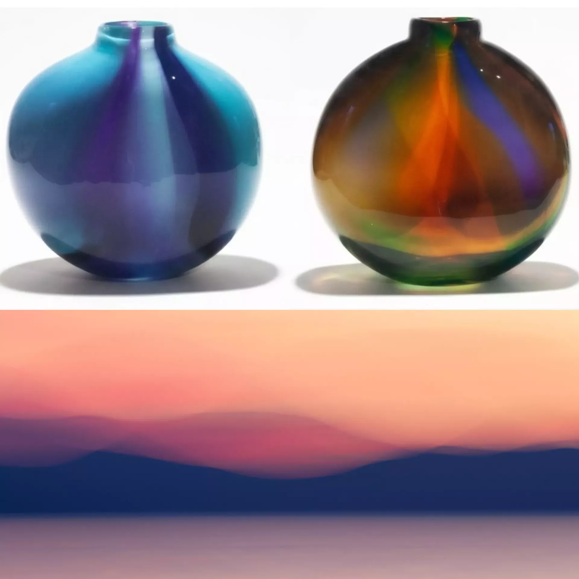 Artwork by E. Kelly O'Neal and Little River Hot Glass