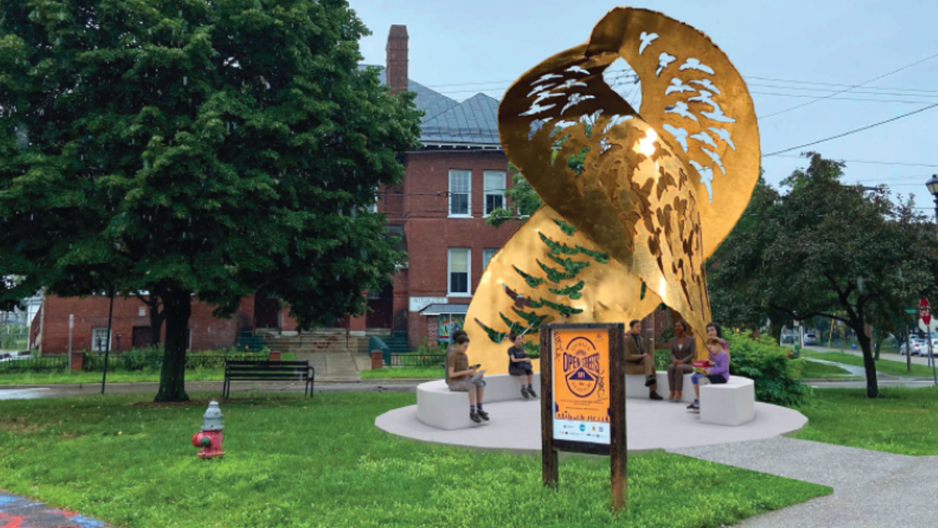 Artist's rendering of the monument