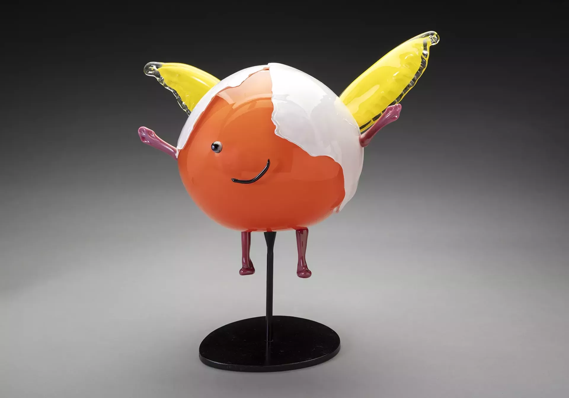 "Orangella" by Anna Andriano, created in glass by Robert Dugrenier