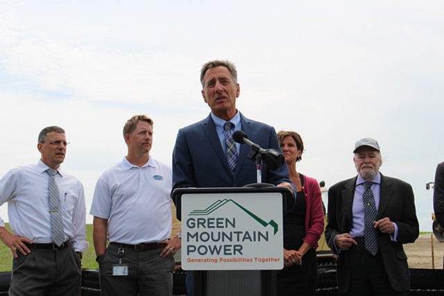 Gov. Peter Shumlin speaking at a press conference Tuesday in Rutland - FILE: PAUL HEINTZ