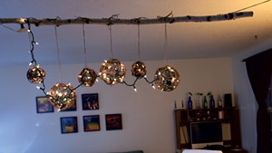 How to Make a Chandelier With Christmas Lights