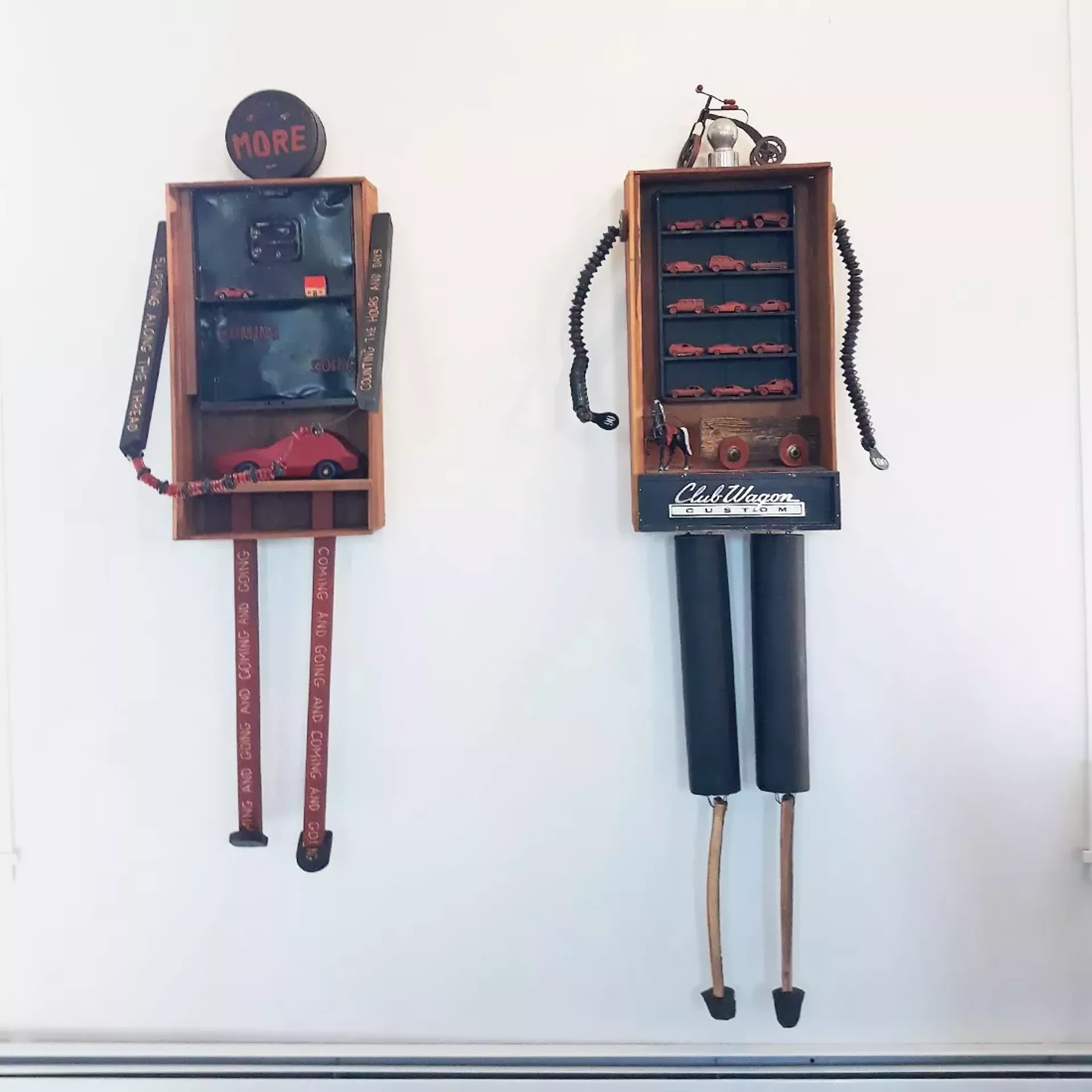"Cars" figures by Janet Van Fleet