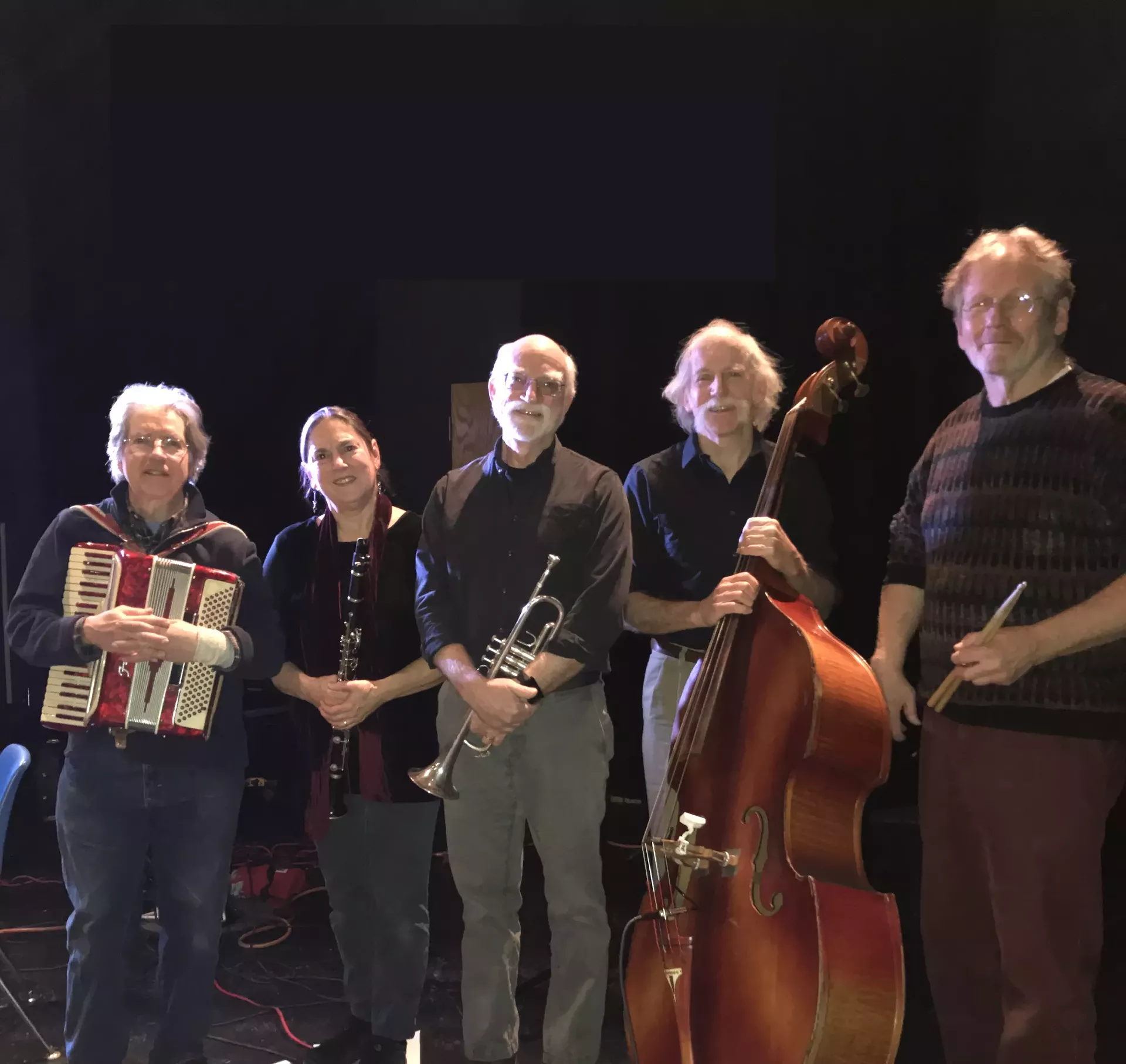 Rick Winston, Kathy Light, Steven Light, Will Lindner and Avram Patt of Nisht Geferlach Klezmer Band