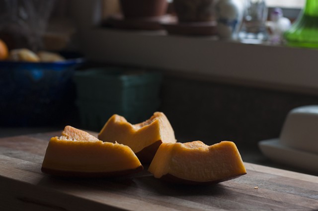 Leftover pumpkin can be cut and saved (in fridge or freezer) for weeks. - HANNAH PALMER EGAN
