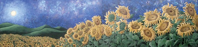 Liza Myers' sunflower painting