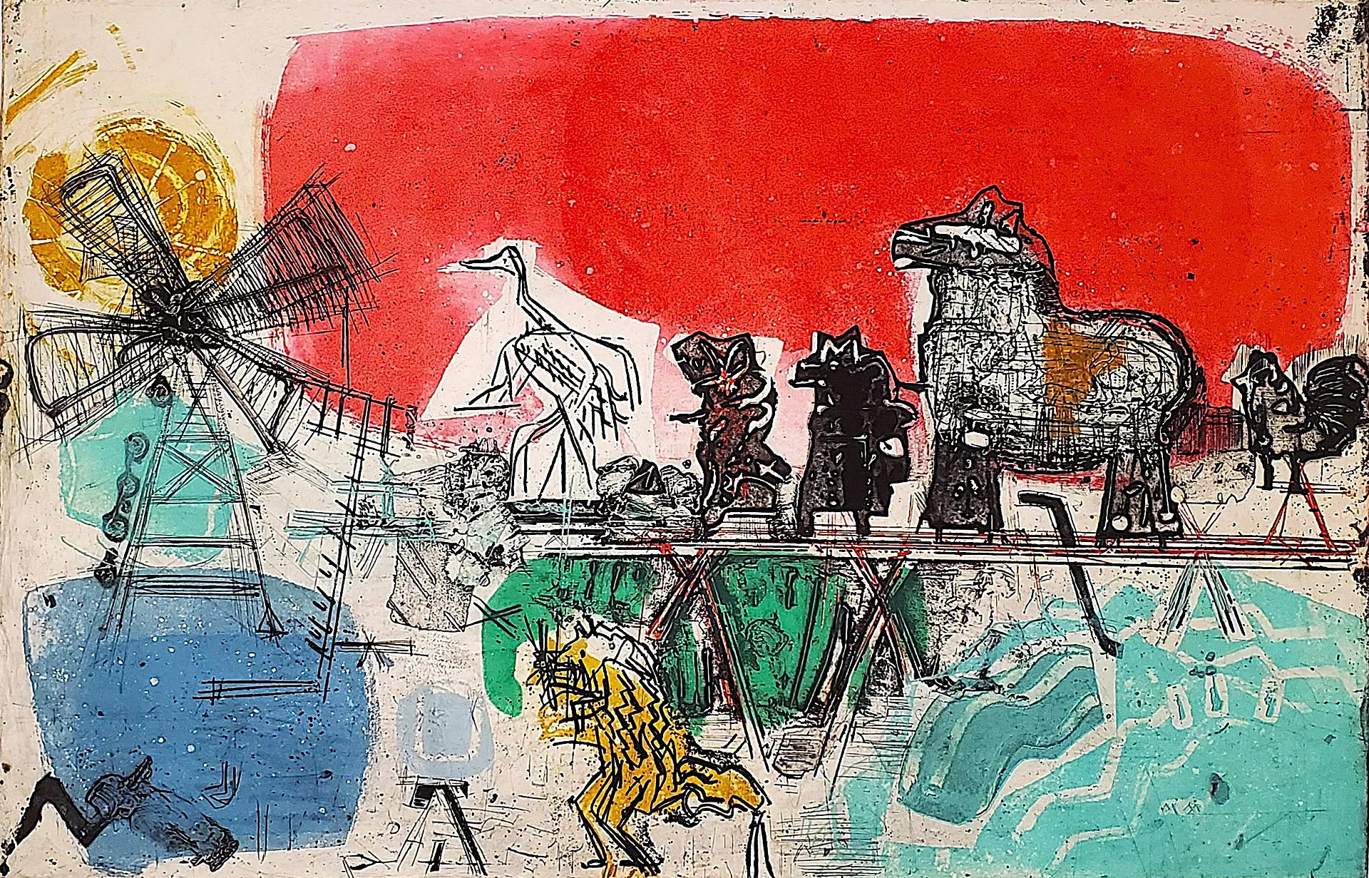"Animals Crossing the Bridge" by Malcom Myers