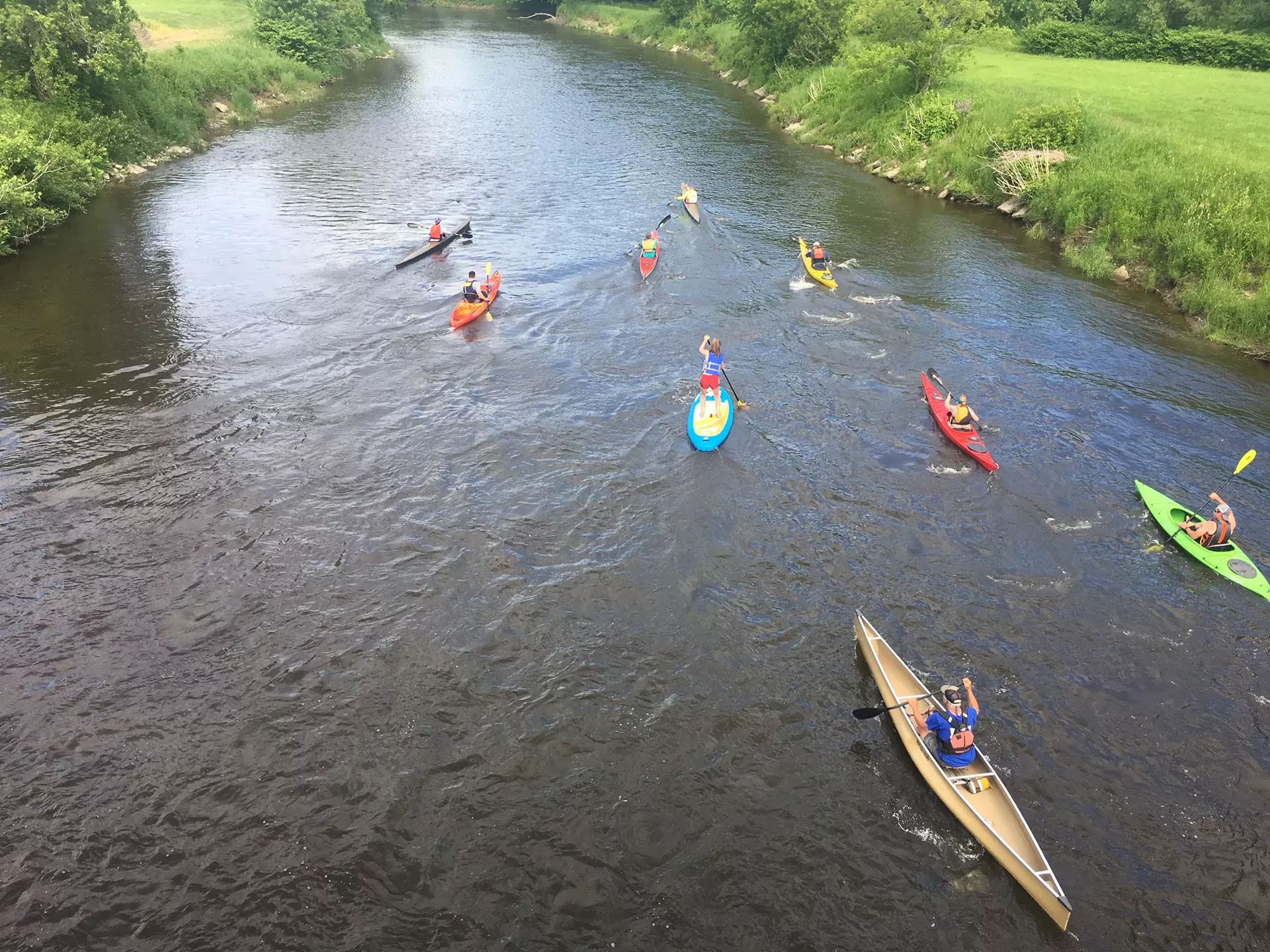 Paddlers at start of event