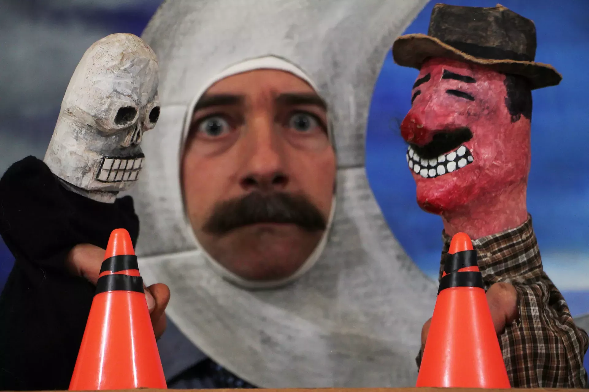 Puppeteer Justin Lander in "The Baffo Box Show"