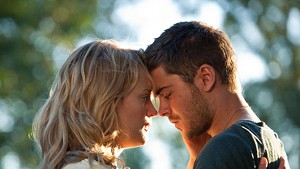 MOONY TUNES Efron and Schilling spend about 80 percent of the latest Sparks film staring at each other like this.