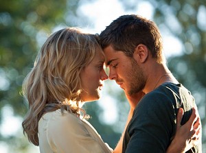 MOONY TUNES Efron and Schilling spend about 80 percent of the latest Sparks film staring at each other like this.