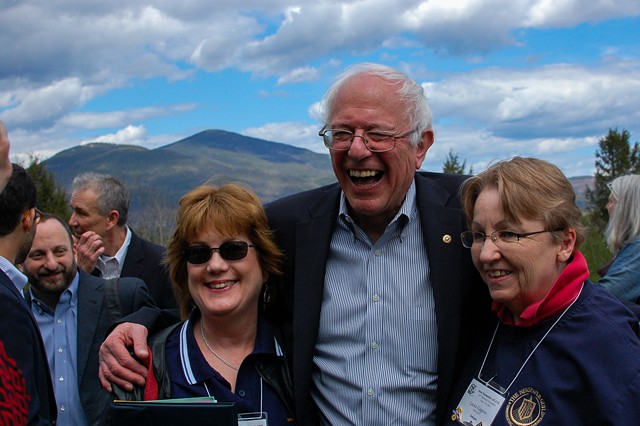 Sen. Bernie Sanders campaigns in New Hampshire earlier this month. - FILE: MORIAH HOUNSELL