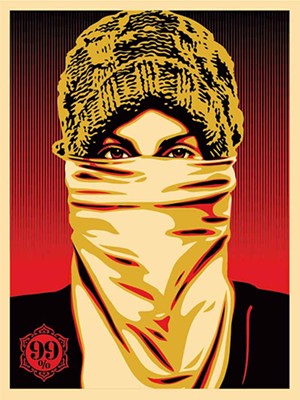 COURTESY OF MIDDLEBURY COLLEGE MUSEUM OF ART - "Occupy Protestor" by Shepard Fairey