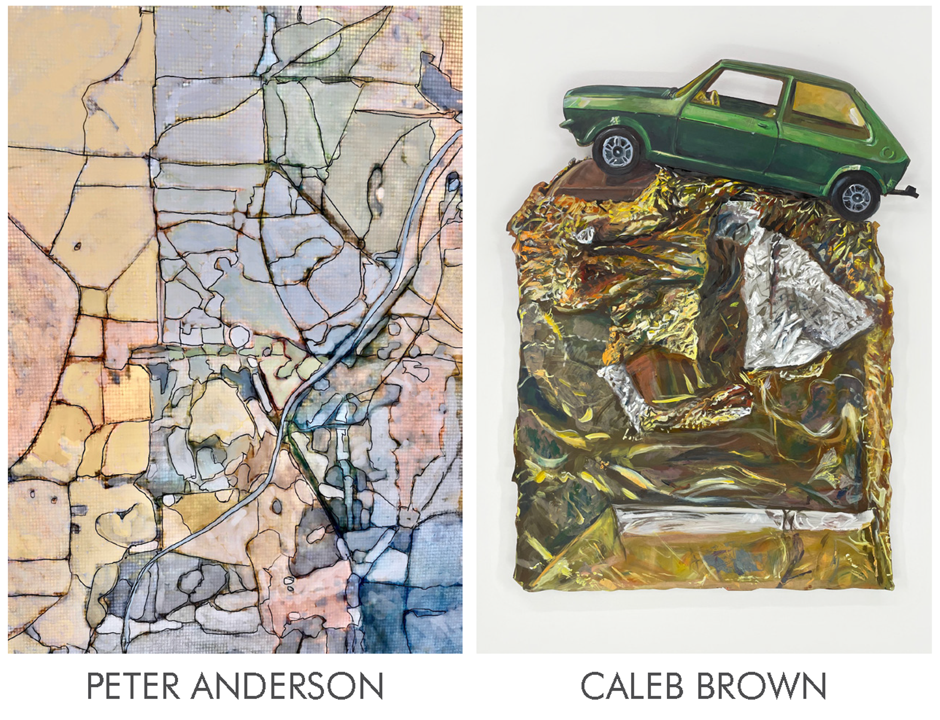 Exhibition card for Peter Anderson and Caleb Brown