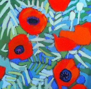 COURTESY OF EDGEWATER GALLERY - "Poppies" by Susanne Strater