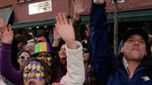 Revelers at the 2010 Mardi Gras parade