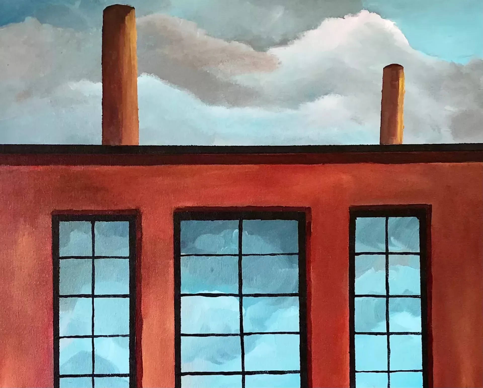 Painting by Robert Waldo Brunelle Jr.