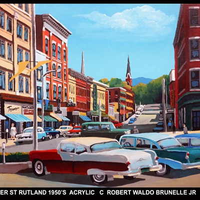 "Center Street, Rutland 1950s" by Robert Waldo Brunelle Jr.