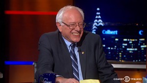 Sanders Talks Presidential Politics With Colbert