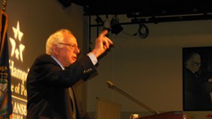 Sen. Bernie Sanders at St. Anselm College in Manchester, N.H.