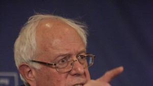 Sen. Bernie Sanders (I-Vt.) speaks in Burlington on election night.