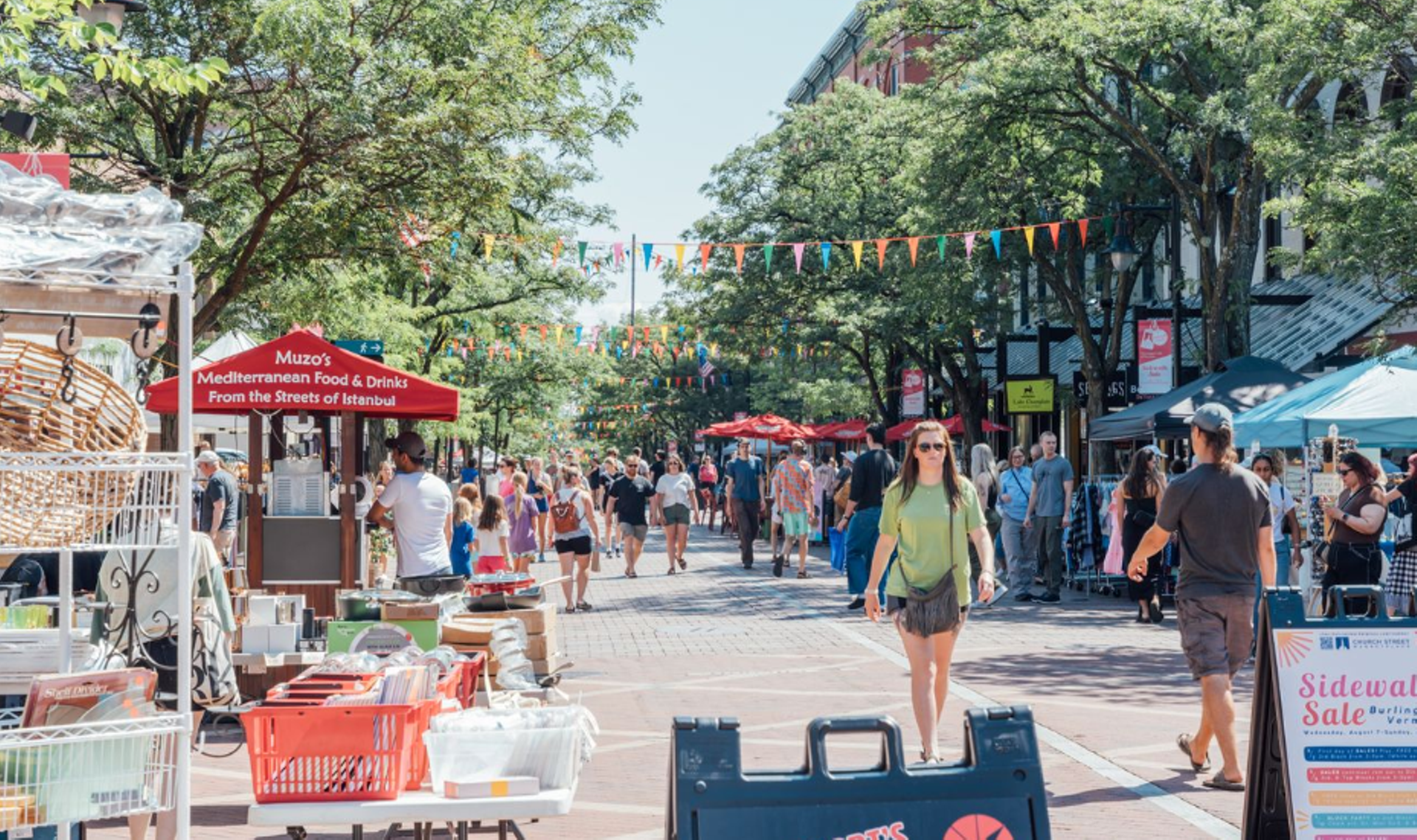 Church Street Marketplace During a Sidewalk Sale