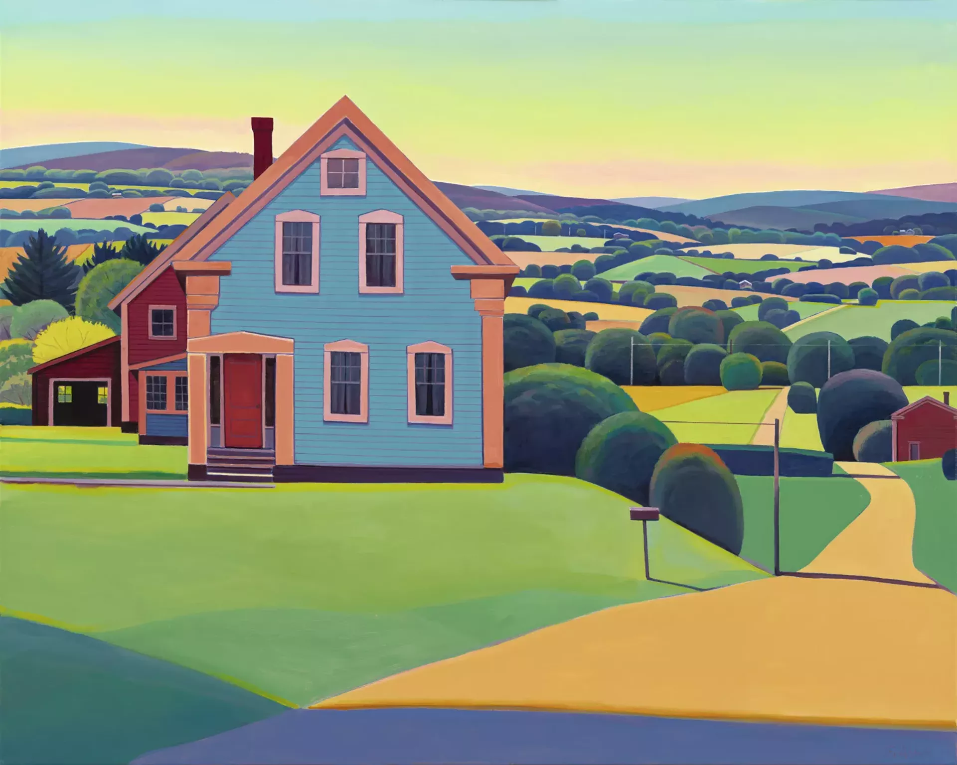 "Blue House, Summer Morning" by Susan Abbott