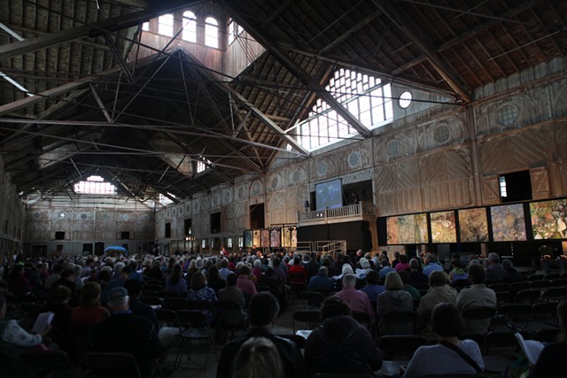The debut performance of the Emergent Universe Oratorio at the Shelburne Farms Breeding Barn - COURTESY OF MARSHALL WEBB