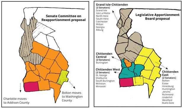 The two proposals on reapportioning Chittenden County's representation