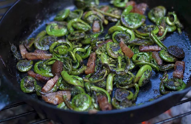 Farmers Market Kitchen: Grilled Fiddleheads