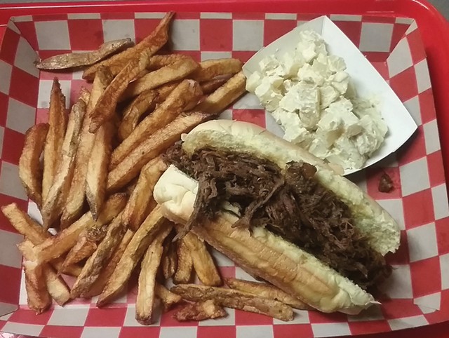 Brisket sandwich and sides at Billtown Barbecue - COURTESY OF BILLTOWN BARBECUE