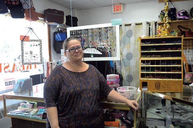Tina Brady at her consignment store - KATIE JICKLING