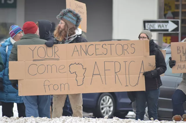 Slideshow: White Supremacist Rally Fizzles but Fascist Fighters Show Up