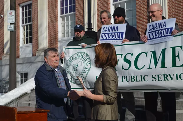 A Burlington City Employees Union Endorses Driscoll for Mayor