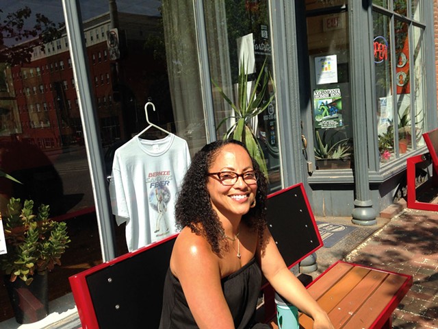 Aartistic Inc co-owner Gina Duvernay outside her shop - MOLLY WALSH