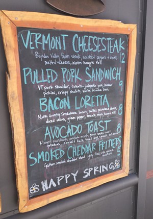 The menu board at Farmers & Foragers food truck featuring old and new favorites - MELISSA PASANEN