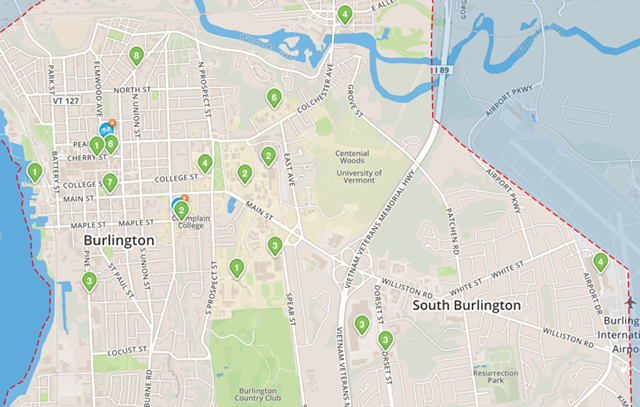 Bike share hub locations - SCREENSHOT