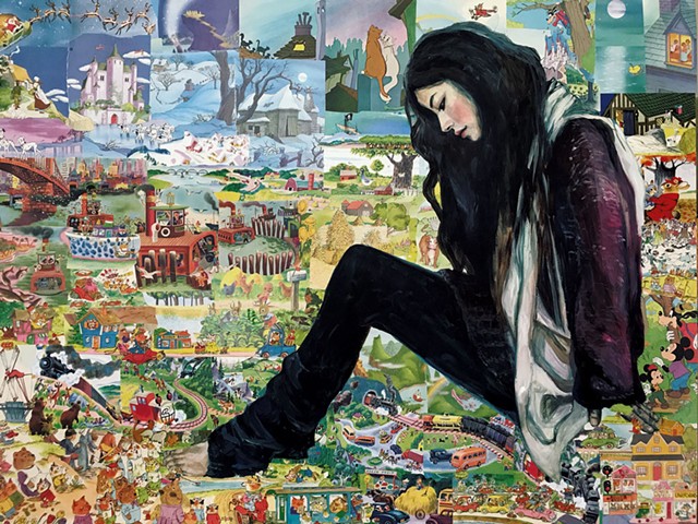 One of four works from Misoo Filan's "Giant Asian Girls" series - COURTESY OF BCA CENTER