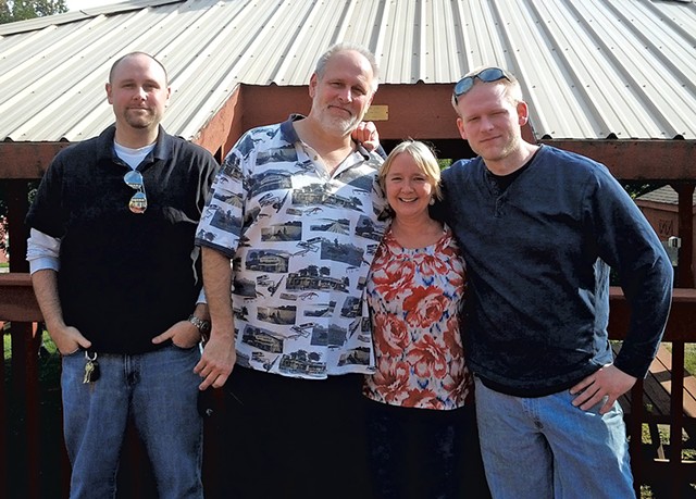 Left to right: Dennis, Jerry, Penny and  Sean Thibault.  The young men were Penny and Jerry's children. - COURTESY OF PENNY THIBAULT