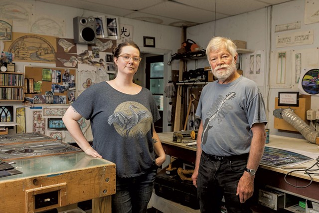 Emily Stoneking and Larry Ribbecke in their studio - OLIVER PARINI