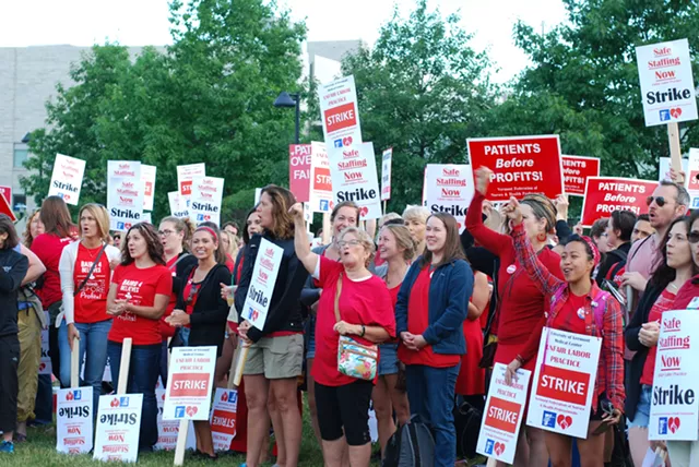 Nurses Picket as Strike Starts at UVM Medical Center